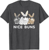 Cool Bunny Funny Nice Buns Rabbit Herd T-Shirt in Dark Heather Grey