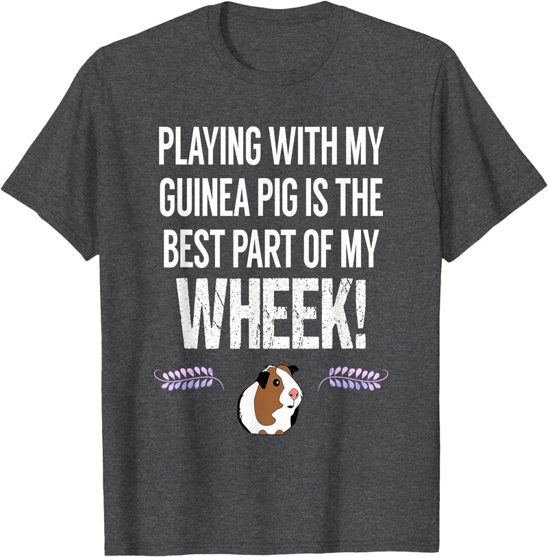 Guinea Pig Accessories and Shirts WHEEK! Funny Guinea Pig Tshirt | Guinea Pig Owner Gift T-Shirt - Dark Heather Grey