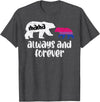 Bisexual Shirts Bi Pride Stuff Men Women Gifts Mama Bear Forever Bisexual Bi Pride Stuff Flag LGBTQ Mom T-Shirt - Dark Heather Grey
