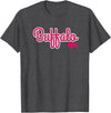 Buffalo NY Designs Buffalo NY Pink Color Logo, Buffalo Pride T-Shirt - Dark Heather Grey
