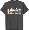 Celebrate Diversity Funny Cute Stuffs for Guinea Pig Lovers T-Shirt - Dark Heather Grey