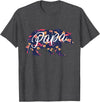Bahaa's Tee Best Daddy Ever, I Love You Dad, Floral Papa Bear Graphic T-Shirt - Dark Heather Grey