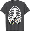 Halloween Sushi Costumes Co. Halloween Adult Youth Kids Costume Rib Cage Skeleton Sushi T-Shirt - Dark Heather Grey