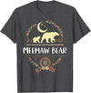 Matching Family Grandma Bear Boho by Foxio Meemaw Bear Floral Matching Family Funny Grandma Bear Boho T-Shirt - Dark Heather Grey