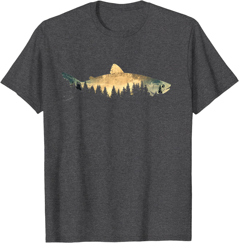 Funny Family Fisher & Fisherman Co. Fishing Outdoor Forest Nature Men Women Wildlife Fisherman T-Shirt - Dark Heather Grey