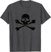 DATZLYF Skull and Crossbones t-shirt T-Shirt - Dark Heather Grey