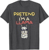 Funny Pretend I'm A Llama Halloween Costume Gift Funny Pretend I'm A Llama | Halloween Costume T-Shirt - Dark Heather Grey