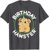 Unisex-Kids Hamster Birthday Party Birthday Hamster T-Shirt - Dark Heather Grey