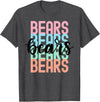 Game Day School Mascot Designs by Mela Bears Team Mascot School Spirit Game Night T-Shirt - Dark Heather Grey