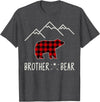 Zum2 Mama Bear Gifts Mama Bear Gift - Buffalo Plaid Brother Bear T-Shirt - Dark Heather Grey