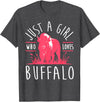 Bison Lover Gifts Wildlife I Bison Natural Reserve Girl Buffalo Lover I Women Bison Fan I Daughter Buffalo T-Shirt - Dark