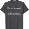Horse By Design Tee Company Horse Gifts for Women Men Funny Equestrian Horse-trovert T-Shirt - Dark Heather Grey