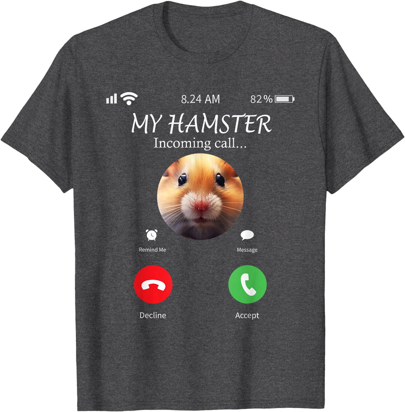 Funny Hamster Meme T-Shirt - Dark Heather Grey