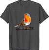 Robin Bird Ornithology Nerd Birding Watcher Robin Bird T-Shirt - Dark Heather Grey