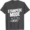 Fraxoweb Stampede Mode Buffalo for Animal Lovers T-Shirt - Dark Heather Grey