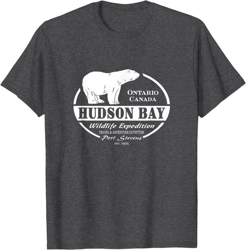 Port Stevens P.S.75 Design Hudson Bay Polar Bear Ontario Canada T-Shirt - Dark Heather Grey