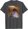 Hamster stares into the front camera I Internet Hamster Meme T-Shirt - Dark Heather Grey