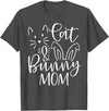 Cute Cat and Bunny Mom Design - Rabbit and Cat Owner T-Shirt in Dark Heather Grey