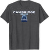 Official High School Fan Gear Cambridge High School Bears Stacked T-Shirt - Dark Heather Grey