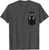 RottweilersBests Funny Rottweiler In Pocket Dog Mom Dad T-Shirt - Dark Heather Grey