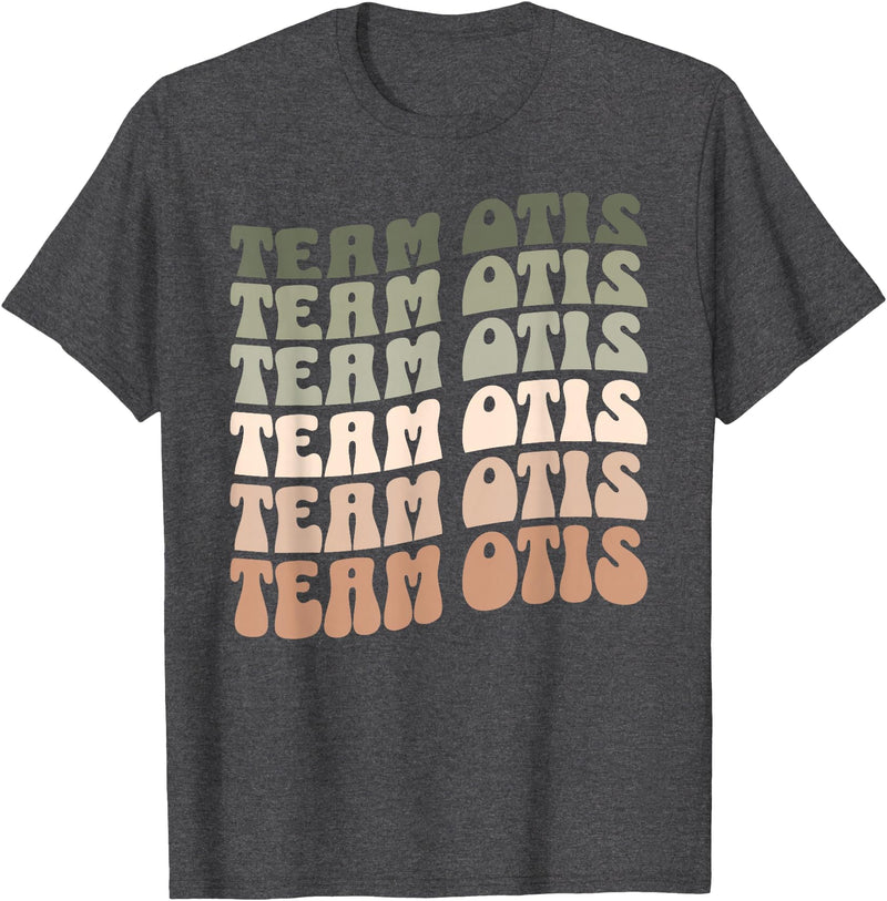 Groovy Bears Designs Team Otis Fat Bear Week Octobear Groovy Style Graphic 480 T-Shirt - Dark Heather Grey