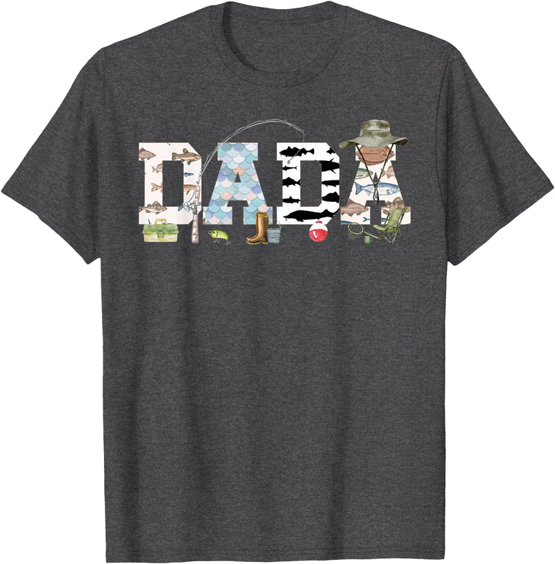 O-Fish-Ally 1st Birthday Matching Family Mom Dad Dada 1st Birthday Fishing T-Shirt - Dark Heather Grey