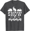 Show Rabbit Mom Mama T-Shirt in Dark Heather Grey