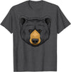 Wowsome! Black Bear Animal Head - Cute Black Bear Lover Women Men T-Shirt - Dark Heather Grey