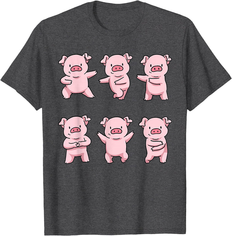 Pig Lovers Gifts Pig Gifts for Pig Lovers Women Pig Shirt Women Men Kids Pig T-Shirt - Dark Heather Grey