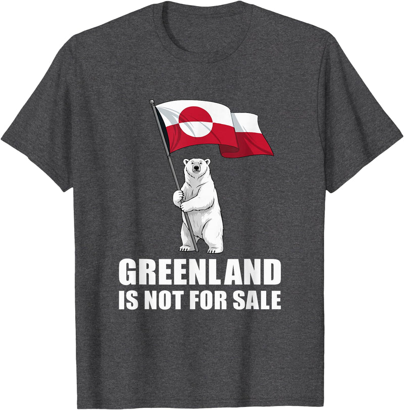 Greenland is not for sale shirt for men and women Greenland Not for Sale Greenland Flag Bear Greenlanders T-Shirt - Dark Heather Grey