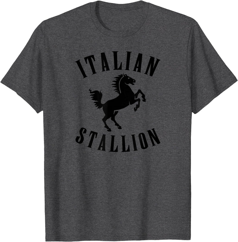 cheesy teesy Italian Stallion T-Shirt - Dark Heather Grey