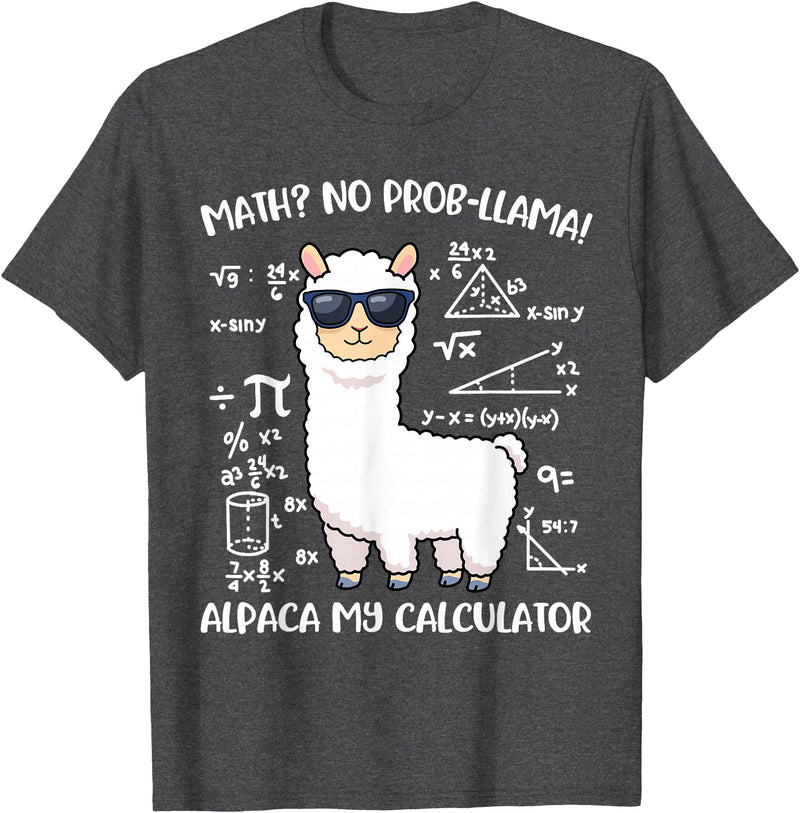 Math Llama Clothing Math Llama T-Shirt - Dark Heather Grey