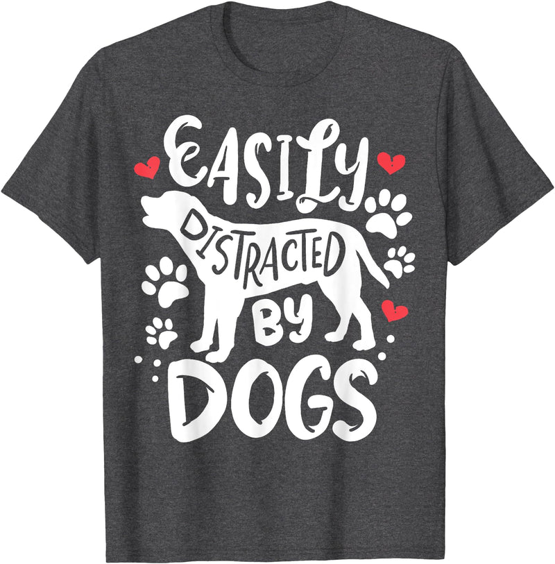 DogDogWoof Dog T-Shirt - Dark Heather Grey