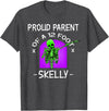 Halloween Clothing & Costumes Proud Parent of A 12 Foot Skelly - Halloween Skeleton T-Shirt - Dark Heather Grey