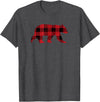 The Bearly Red Buffalo Check Vintage Bear for Gay Bear Pride T-Shirt - Dark Heather Grey