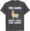 Funny Llama And Alpaca Gifts Funny Llama This Llama Mag No Drama Alpaca Llama T-Shirt - Dark Heather Grey