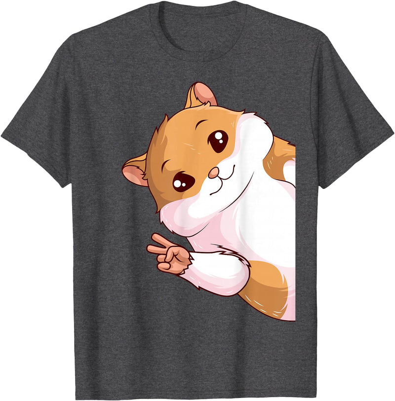 Hamster Children Girls Boys T-Shirt - Dark Heather Grey