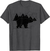Black Bear Wildlife Animal Wilderness Graphic T-Shirt - Dark Heather Grey