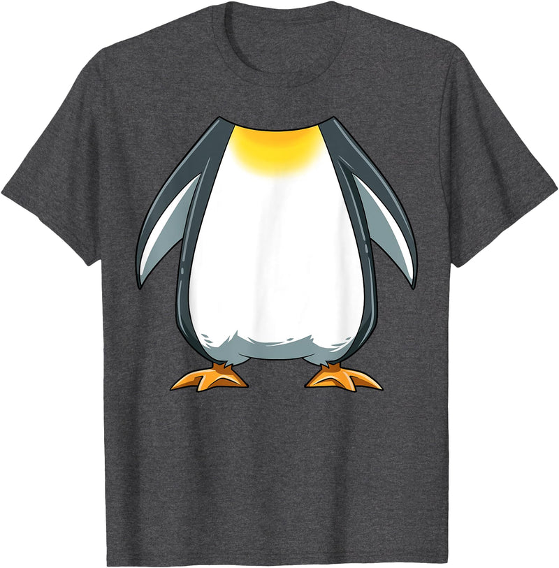 HalloweenCentre Co. Funny Penguin Costume Penguin Body Headless Penguin Costume T-Shirt - Dark Heather Grey