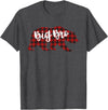 Cute Bear Matching Christmas Pajama Red Plaid Big Bro Bear Matching Christmas Pajama Red Plaid Buffalo T-Shirt - Dark
