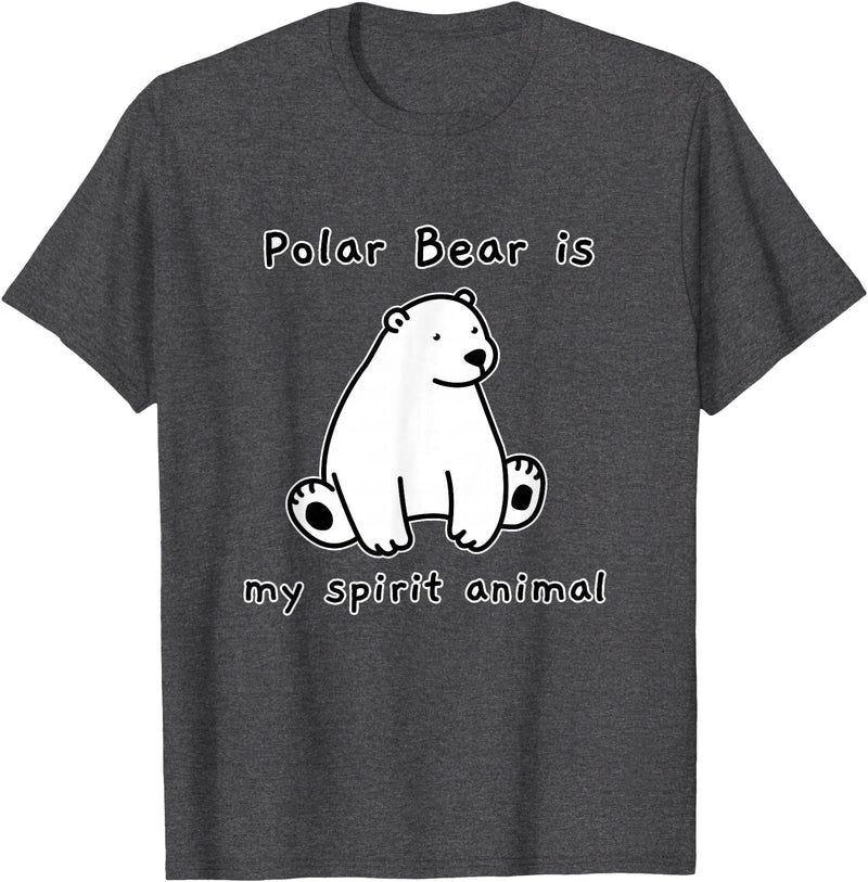 Polar Bear Shenanigans Cute Polar Bear is My Ghost Mascot Shirt Animal Mascot T-Shirt - Dark Heather Grey