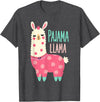 Two Suns Llama Design Lama Pajama T-Shirt - Dark Heather Grey