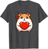 Cute Hamster Funny Valentines Heart Lover Men Women Kids T-Shirt - Dark Heather Grey