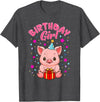 CC Piggy Stuff Pig Birthday Girl Piggy Party Gift Women T-Shirt - Dark Heather Grey