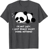 Sleeping Panda Design Panda Bear Lover Design for Lazy Person | Sleeping Panda T-Shirt - Dark Heather Grey