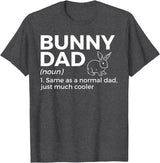 Bunny Dad Definition Rabbit Lover T-Shirt in Dark Heather Grey
