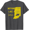 Funny Farm Nothing Tips Like A Cow Indiana state T-Shirt - Dark Heather Grey