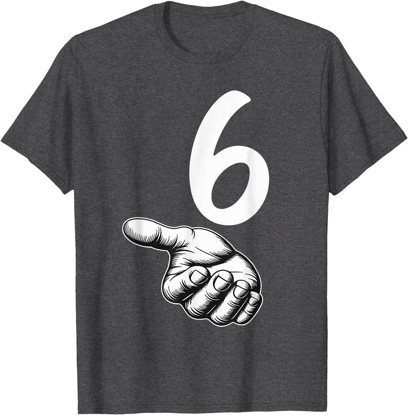 67 Meme Halloween Matching Costume BPD Number 6 Matching Duo 67 Meme Gen Alpha Slang Halloween T-Shirt - Dark Heather Grey