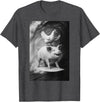 Surf Animal Lovers Funny Pet Summer Waves Vibes. Funny Surfing Pig and Chicken Selfie On Farm Animal T-Shirt - Dark Heather Grey