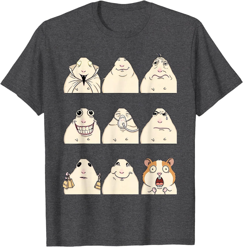 Hamster Reaction Meme Kids Boys Girls Men and Women T-Shirt - Dark Heather Grey